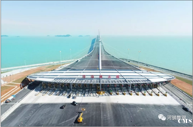 河鋼舞鋼板撐起的港珠澳大橋